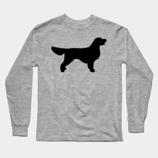 Golden Retriever - black stencil silhouette Long Sleeve T-Shirt